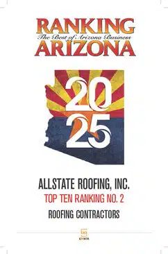 Ranking Arizona award — Allstate Roofing Inc., Top Ten Ranking No. 2 Roofing Contractors