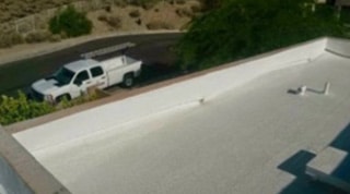 Flat foam roof installation in Arizona